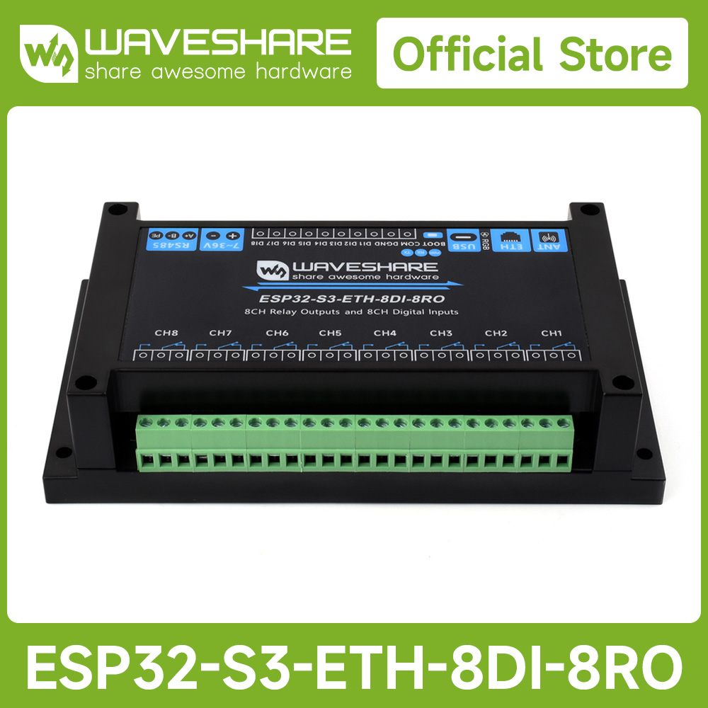 Waveshare Industrial 8-Channel - Lolin S3 ulasan dan harga