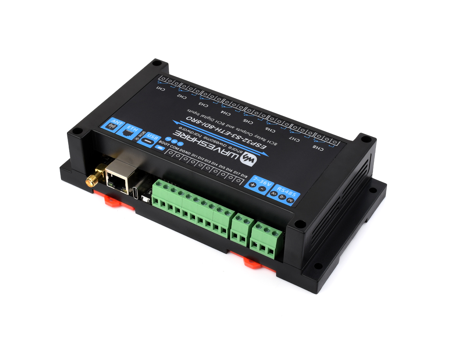 Waveshare Industrial 8-Channel - Lolin S3 ulasan dan harga
