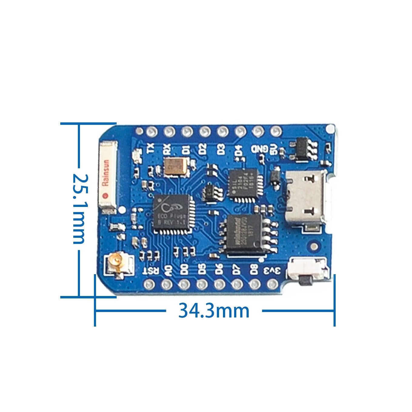 WEMOS D1 Mini Pro 4M 16M Bytes - D1 Mini Pro ulasan dan harga