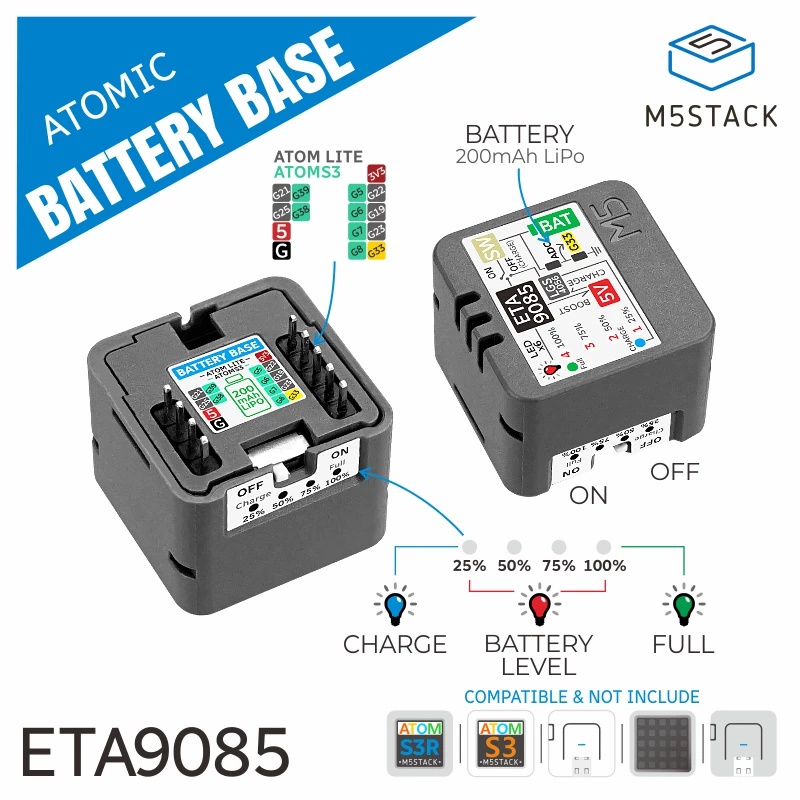M5Stack Atomic Battery Base Re - M5Stack Core2 ulasan dan harga