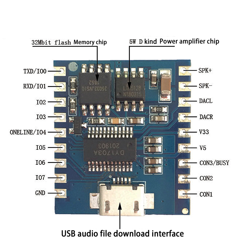 MP3 Player Module Voice Module - Devkitc ulasan dan harga