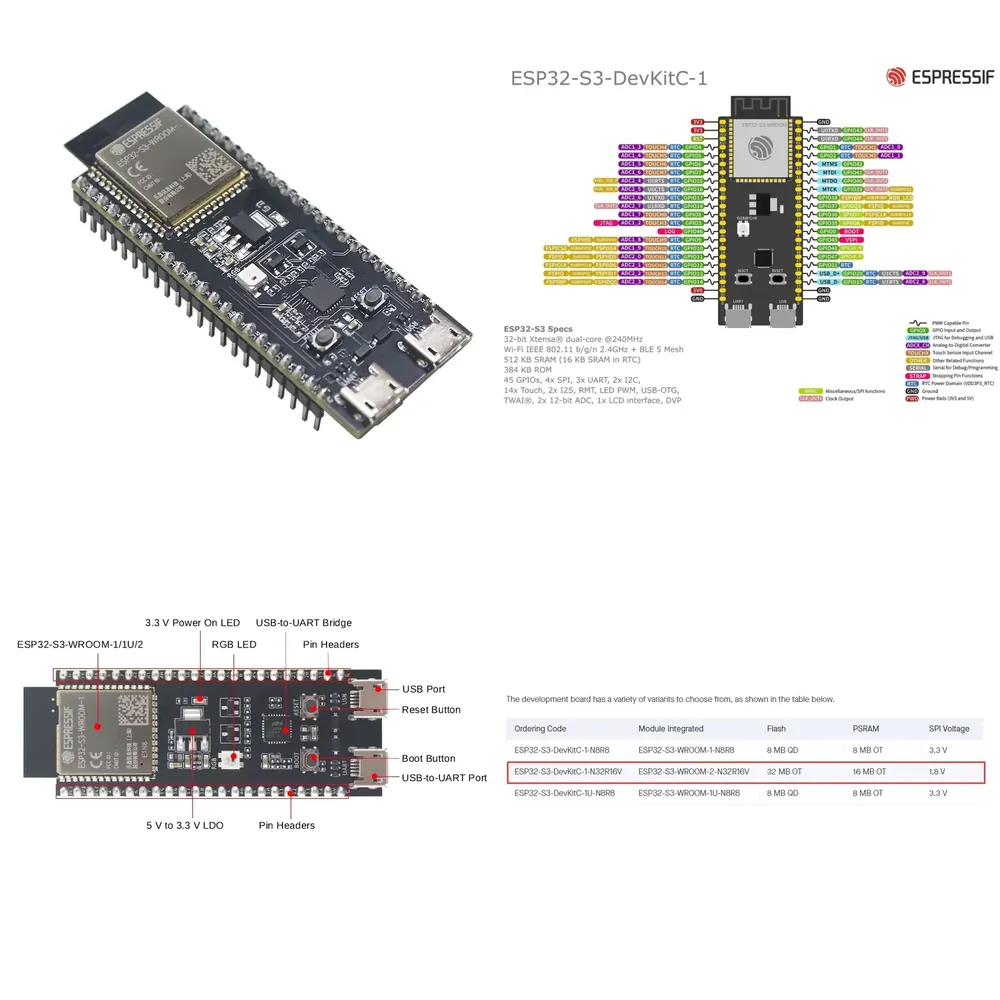 Espressif ESP32-S3-DevKitC-1 D - Devkitc ulasan dan harga